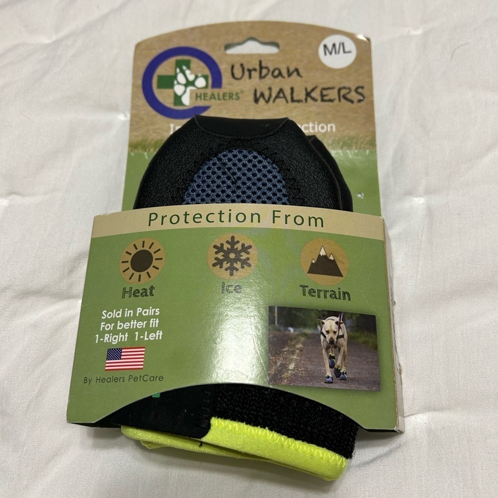 Healers Urban Walkers Dog Boots - Black and Yellow
